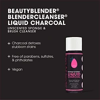 Nettoyant liquide non parfumé au charbon avec éponge et pinceau Blendercleanser®