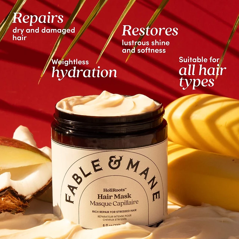 Masque pour les cheveux réparateur profondément hydratant pour cheveux moyens à épais