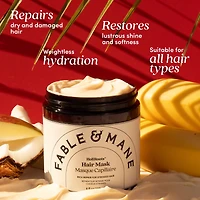 Masque pour les cheveux réparateur profondément hydratant pour cheveux moyens à épais