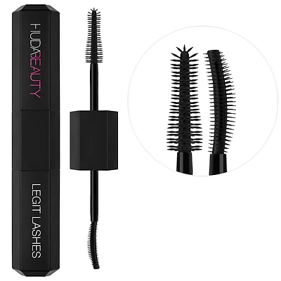 HUDA BEAUTY LEGIT LASHES Double-Ended Volumizing and Lengthening Mascara 2 x 0.28 oz/ 8.5 ml