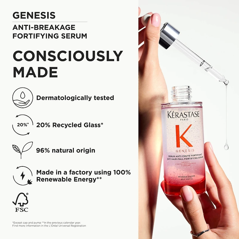 Sérum fortifiant pour cheveux et cuir chevelu Genesis