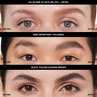 Crayon définisseur de sourcils à pointe triangulaire 3-en-1 Easy Precision