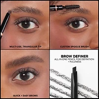 Crayon définisseur de sourcils à pointe triangulaire 3-en-1 Easy Precision