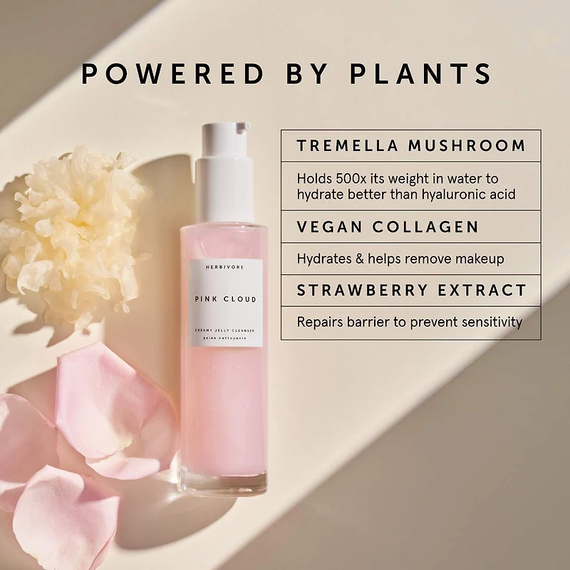 Pink Cloud Rosewater + Squalane Makeup Removing Face Wash