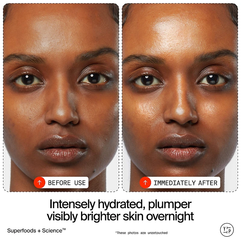 Crème de nuit et masque avec vitamine C Superberry Hydrate + Glow Dream