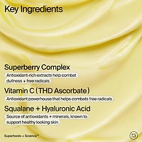 Crème de nuit et masque avec vitamine C Superberry Hydrate + Glow Dream