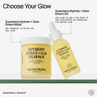 Mini Superberry Hydrate + Glow Dream Night Cream + Mask with Vitamin C