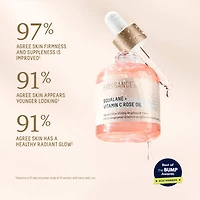 Huile pour le visage à la rose illuminante et raffermissante avec vitamine C + squalane