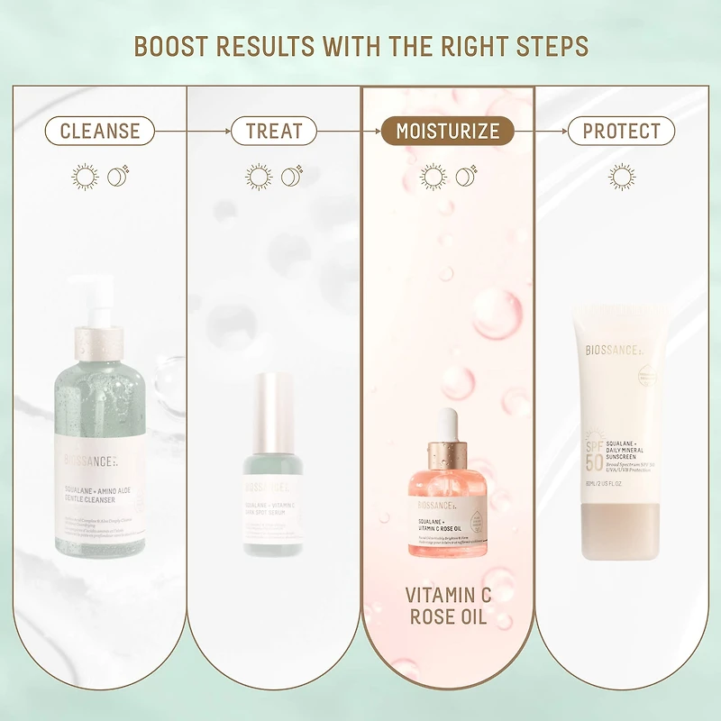 Vitamin C Rose Brightening and Firming Face Oil + Squalane