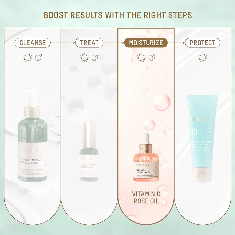 Vitamin C Rose Brightening and Firming Face Oil + Squalane