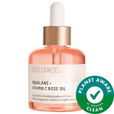 Biossance Vitamin C Rose Brightening and Firming Face Oil + Squalane 1.01 oz / 30 mL