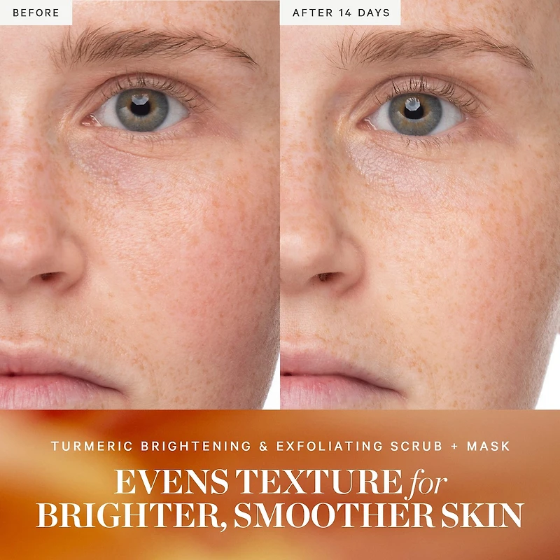 Turmeric Brightening Pore Scrub + Exfoliating Mask