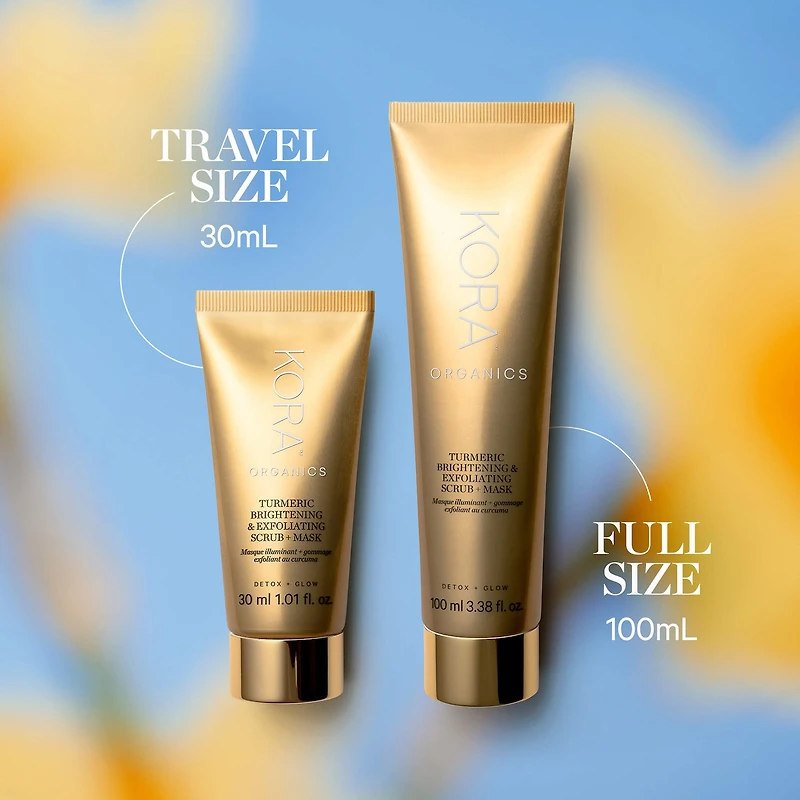 Turmeric Brightening Pore Scrub + Exfoliating Mask