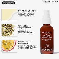 15% Vitamin C + Caffeine Energy Brightening Serum for Uneven Tone