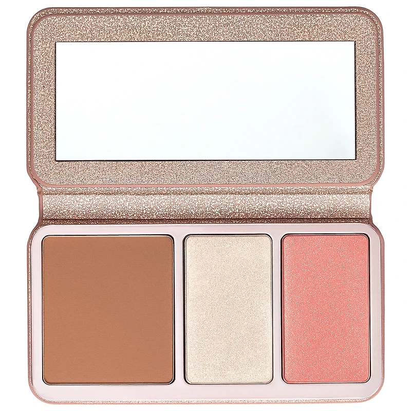 Palettes pour le visage – poudre bronzante, illuminateur et fard à joues tout-en-un