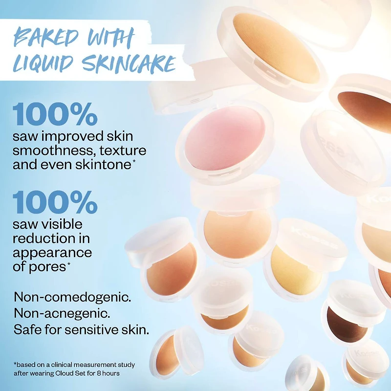 Poudre végane fixatrice et lissante sans talc Cloud Set Baked