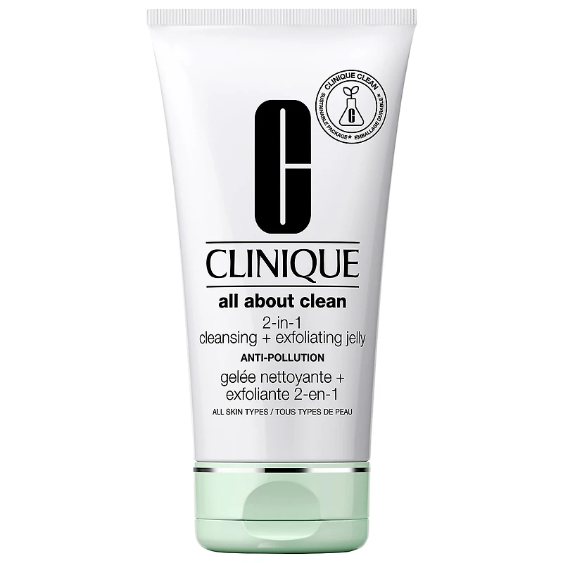 CLINIQUE All About Clean™ 2-in-1 Cleansing + Exfoliating Jelly Cleanser with Salicylic Acid 5 oz/ 150 mL