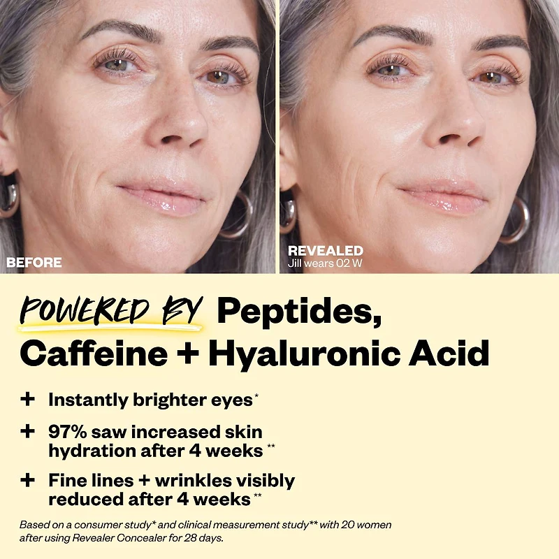 Anticernes super crémeux et illuminateur Revealer avec caféine acide hyaluronique