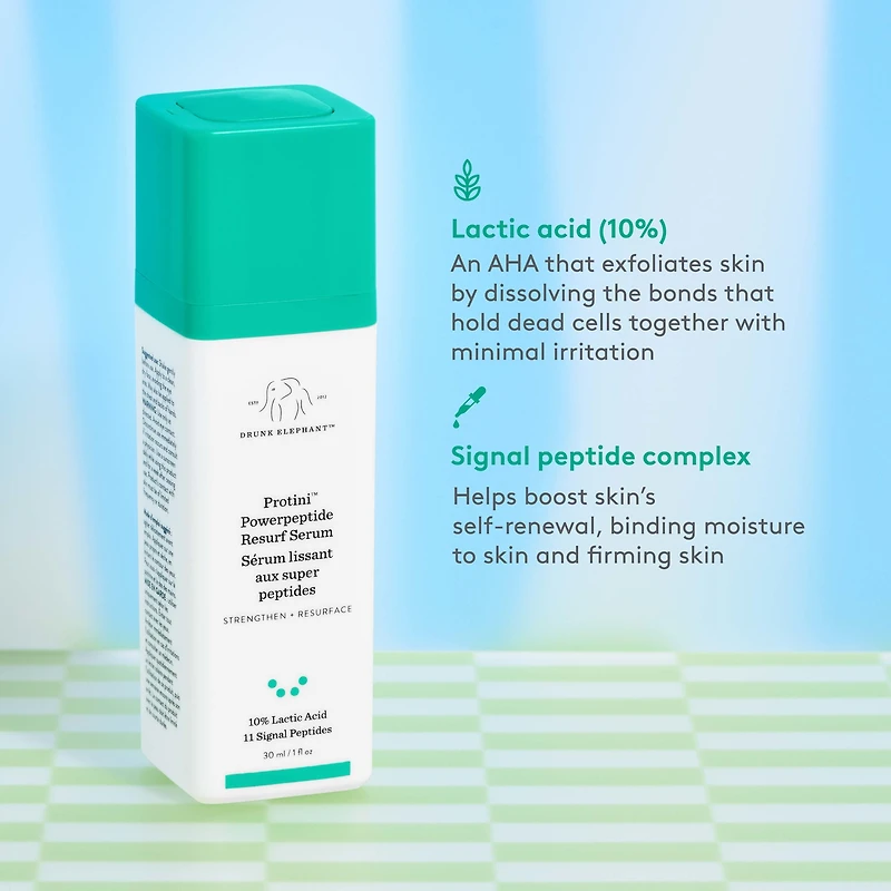 Sérum lissant aux peptides puissants Protini™ avec acide lactique