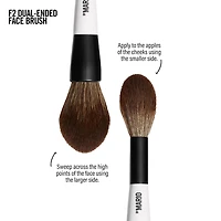 F2 pinceau à sourcils à double extrémité