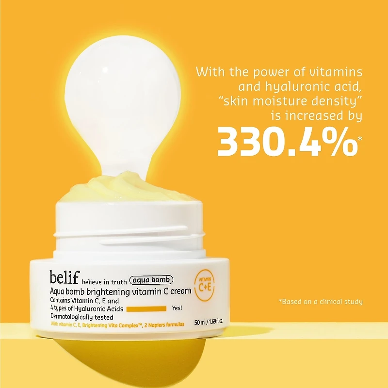 Crème illuminatrice à la vitamine C Aqua Bomb avec acide hyaluronique