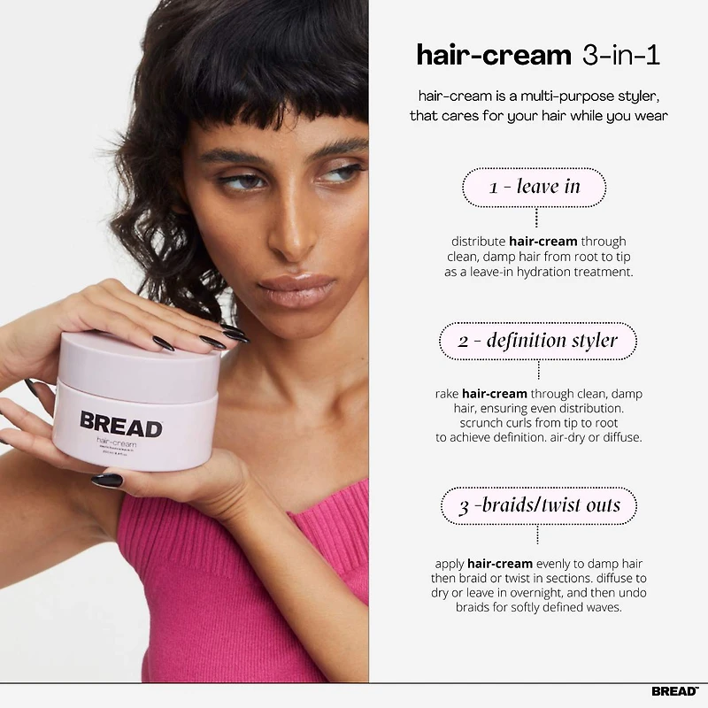 Hair-Cream: Leave-In Conditioning Curl Styling Cream