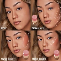 Face Bento Cream Bronzer, Powder Blush & Highlighter Sculpting Trio