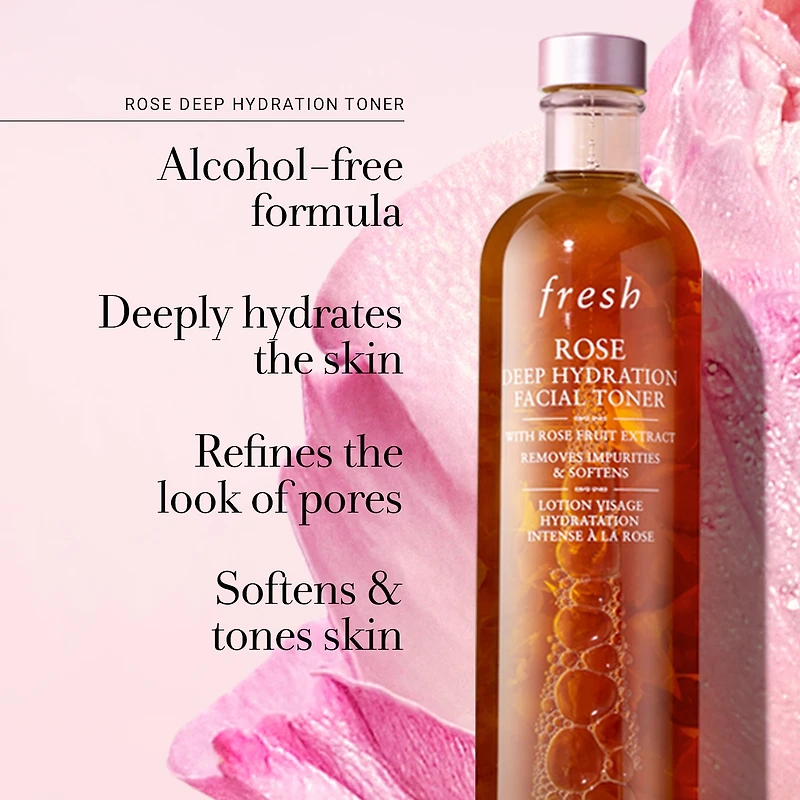 Lotion tonique hydratation profonde à la rose et l’acide hyaluronique
