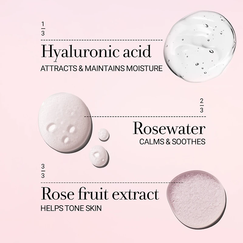 Lotion tonique hydratation profonde à la rose et l’acide hyaluronique