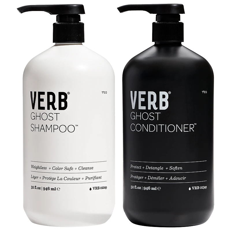 Verb Ghost Weightless Shampoo and Conditioner Jumbo Set for Fine Hair