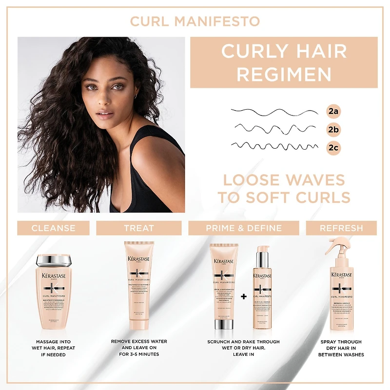 Crème sans rinçage hydratante Curl Manifesto pour cheveux bouclés