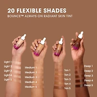 Fluide teinté radieux 12 heures avec acide hyaluronique et niacinamide