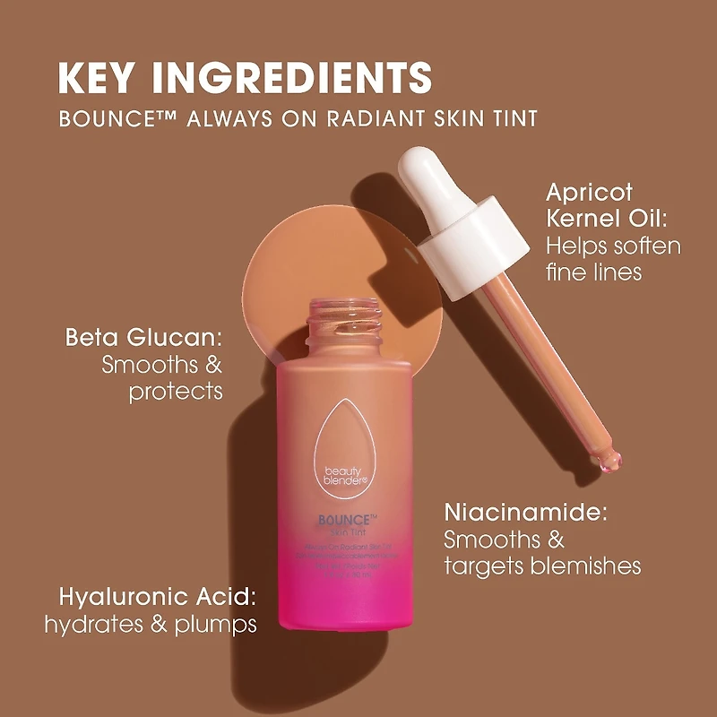 Fluide teinté radieux 12 heures avec acide hyaluronique et niacinamide