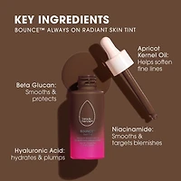 Fluide teinté radieux 12 heures avec acide hyaluronique et niacinamide