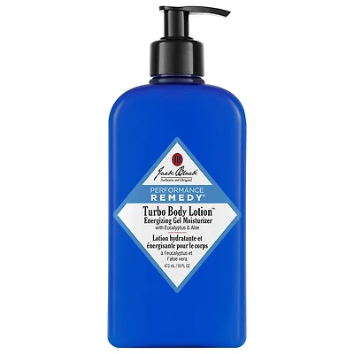 Jack Black Turbo Body Lotion Energizing Gel Moisturizer with Eucalyptus & Aloe 16 oz/ 473 mL
