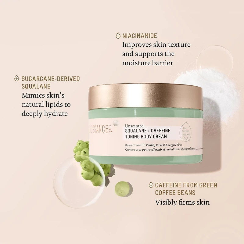 Crème tonique pour le corps avec caféine + squalane
