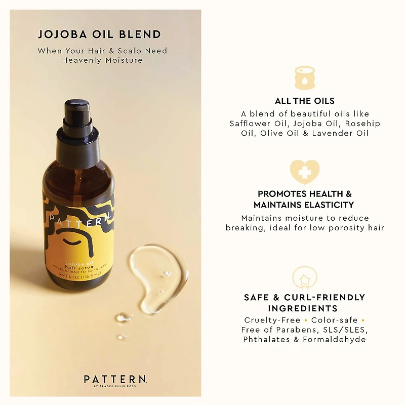 Mélange d’huile de jojoba pour cheveux et cuir chevelu