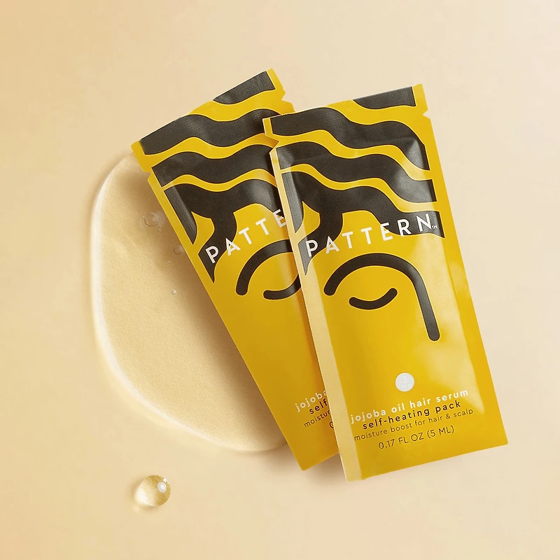 Sachets autochauffants de sérum pour les cheveux à l’huile de jojoba