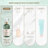 Nettoyant doux et réducteur des pores avec acides aminés, aloès et squalane