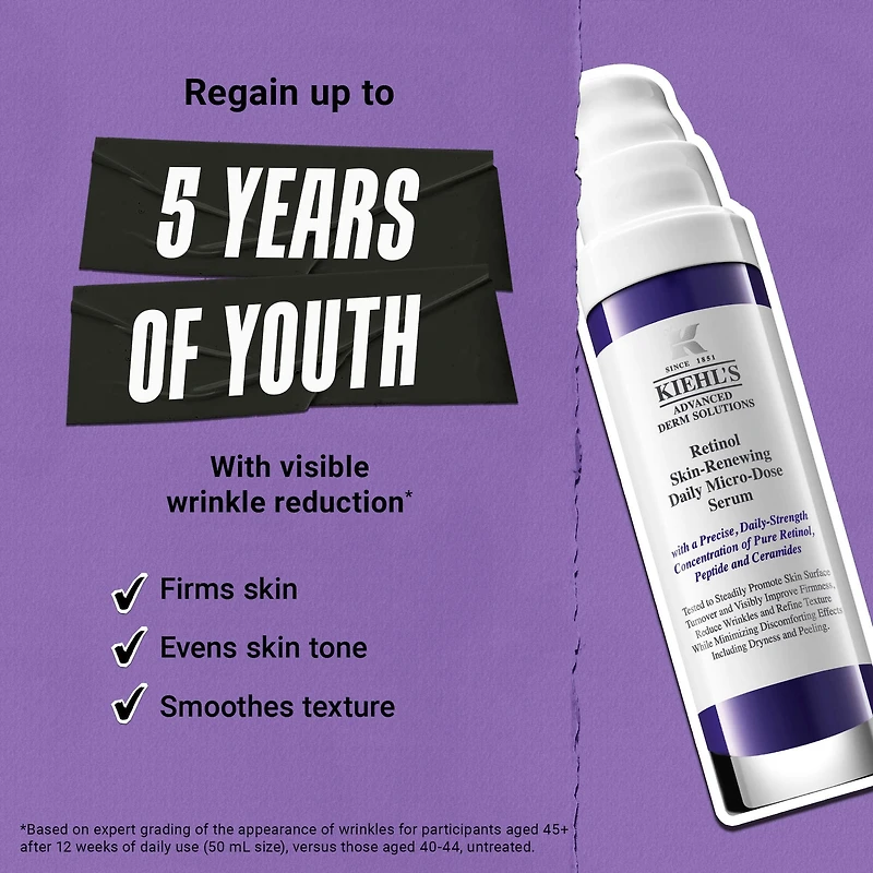 Microdose de sérum antiâge au rétinol avec céramides et peptides