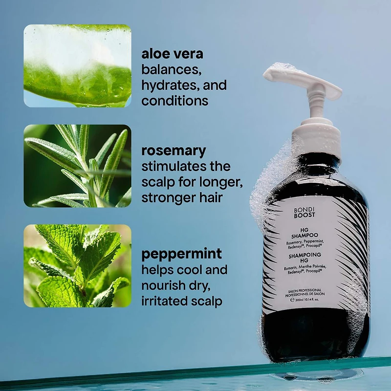 Shampoing HG au romarin pour cheveux clairsemés