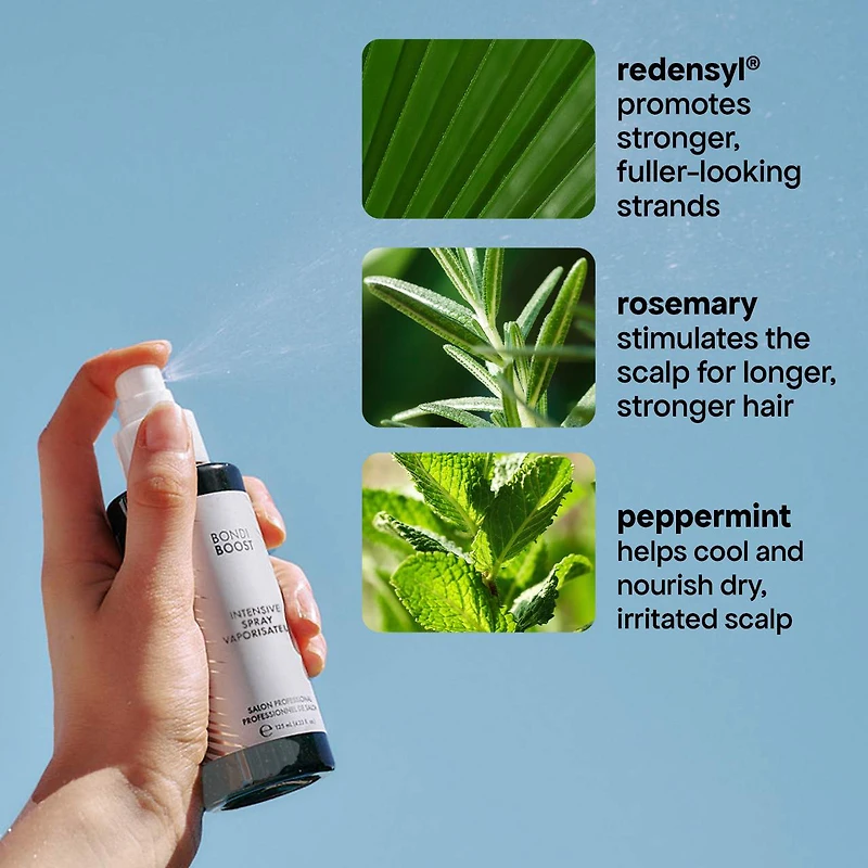 Vaporisateur quotidien intensif avec romarin pour cheveux clairsemés