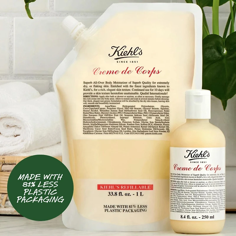 Crème de Corps Refillable Hydrating Body Lotion with Squalane