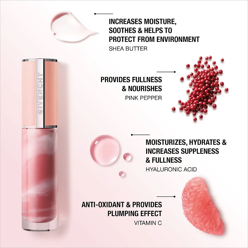 Baume et brillant à lèvres hydratant teinté Rose Perfecto