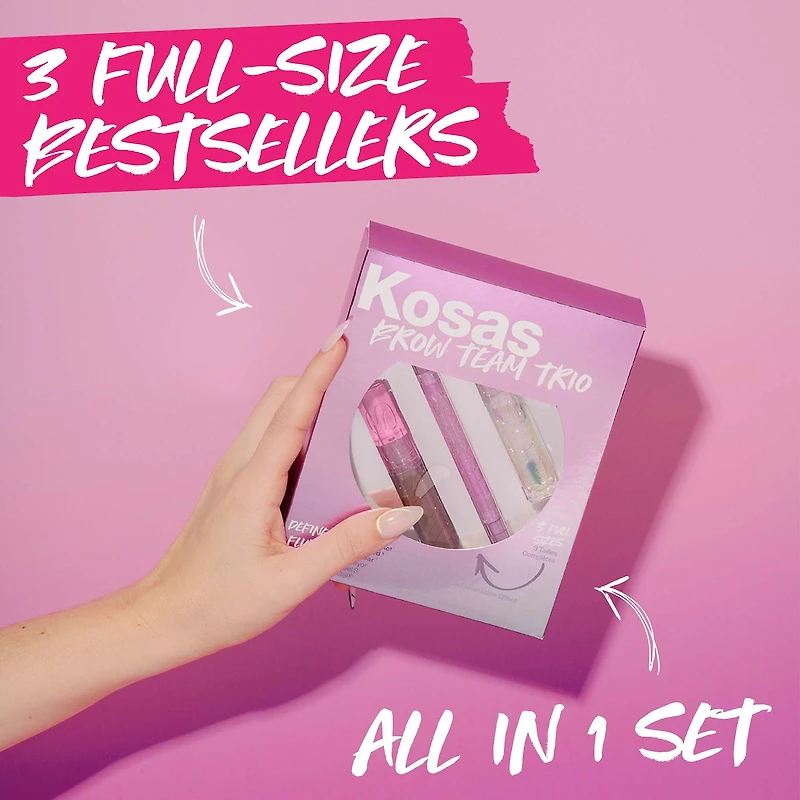 Brow Team Eyebrow Pencil +  Eyebrow Gel Trio Set