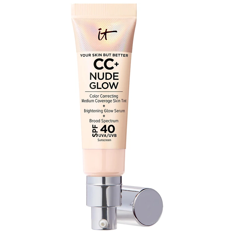 IT Cosmetics CC+ Nude Glow Lightweight Foundation + Serum with SPF 40 and Niacinamide 1.1 oz / 32 mL