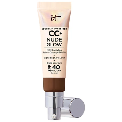 IT Cosmetics CC+ Nude Glow Lightweight Foundation + Serum with SPF 40 and Niacinamide 1.1 oz / 32 mL