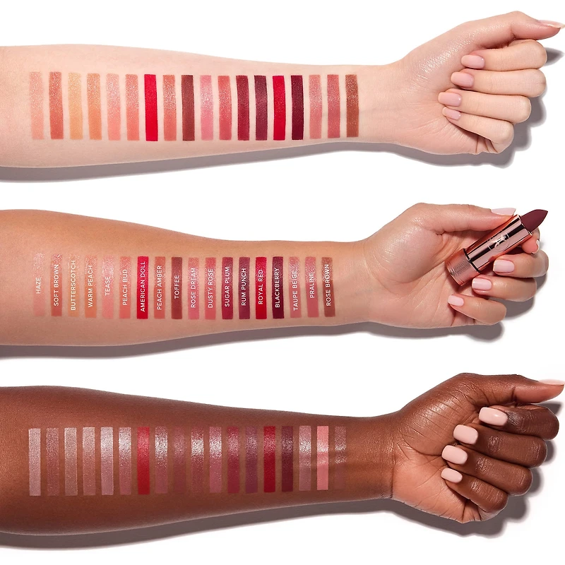 Rouge à lèvres satiné et mat Velvet longue tenue