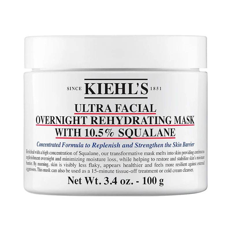 Masque hydratant de nuit pour le visage Ultra facial avec scalane à 10,5 %