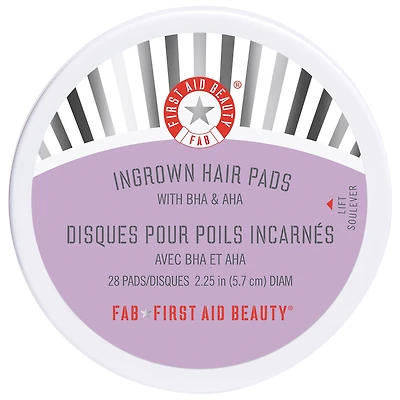 Rondelles pour poils incarnés avec BHA et AHA